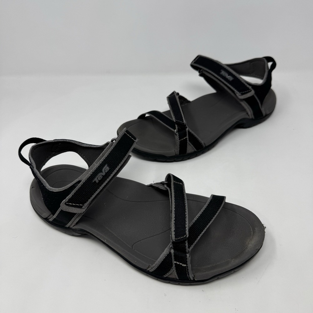 Teva 1006263 Verra Sporty Sandals Black Gray Women's Size US 7
